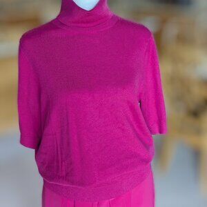NWT Ann Taylor Petite Turtleneck Elbow Sleeve Sweater Tee, Size Large Petite